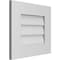 Ekena Millwork Vertical Surface Mount PVC Gable Vent: Non-Functional, w/ 3-1/2"W x 1"P Standard Frame, 18"W x 16"H GVPVE18X1601SN - alternate 5